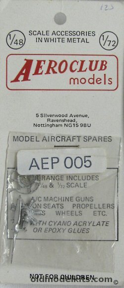 Aeroclub 1/72 7 Cylinder A.S. Lynx Engine and Prop, AEP005 plastic model kit
